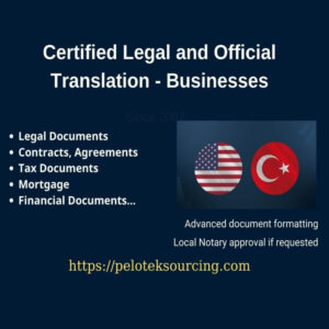 Certified Translation English to Turkish-business