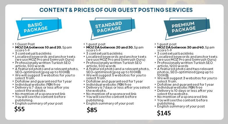 Prices for SEO Guest Posting Services-infographic