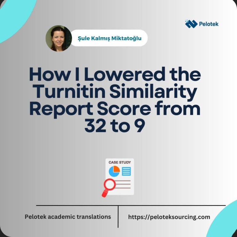 How I Lowered the Turnitin Similarity Report Score from 32 to 9